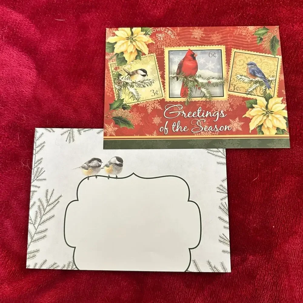 Christmas Holiday notecards with matching envelopes bulk bundle stationary
